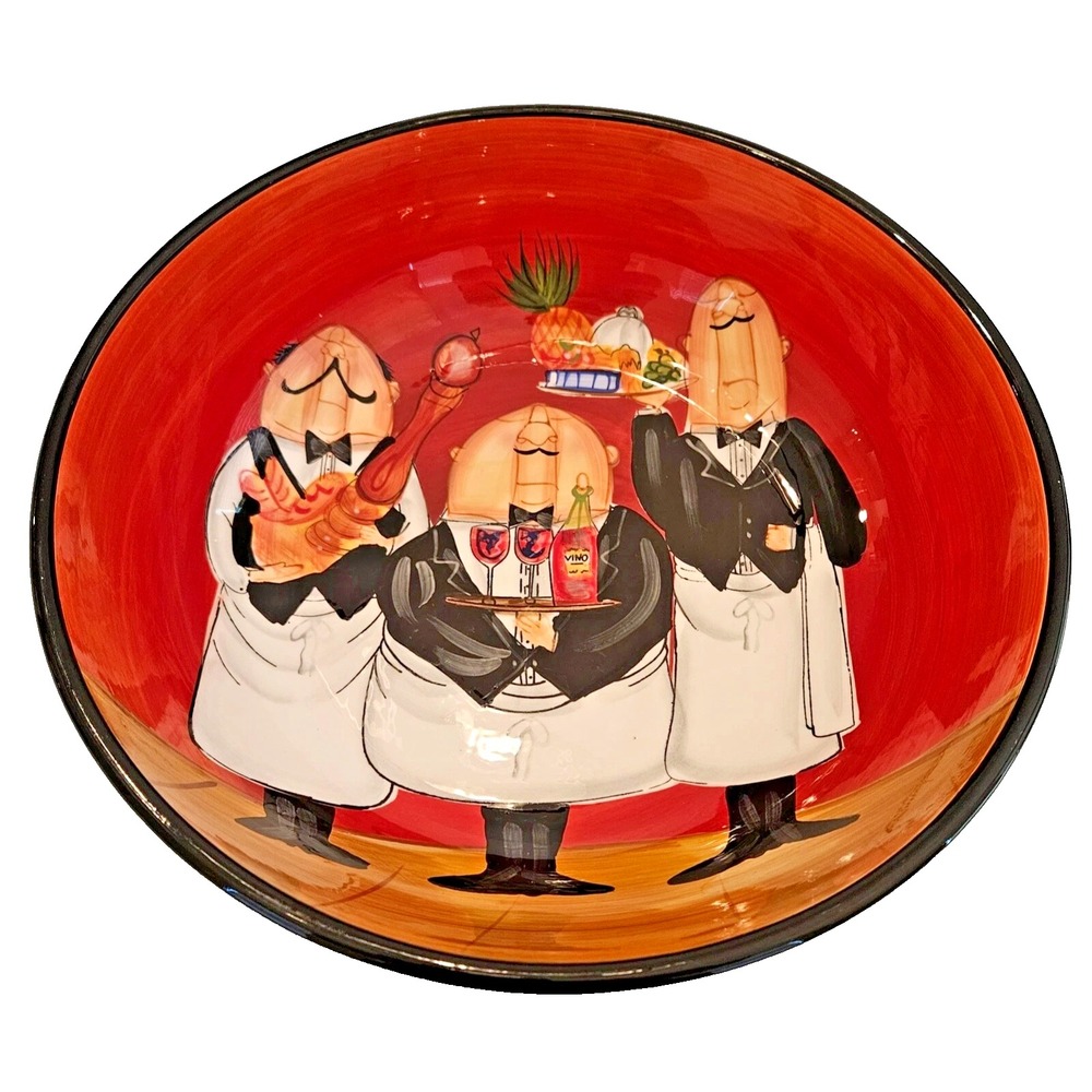 Certified International DINNER IS SERVED Pasta Serving Bowl 13" Tracy Flickinger